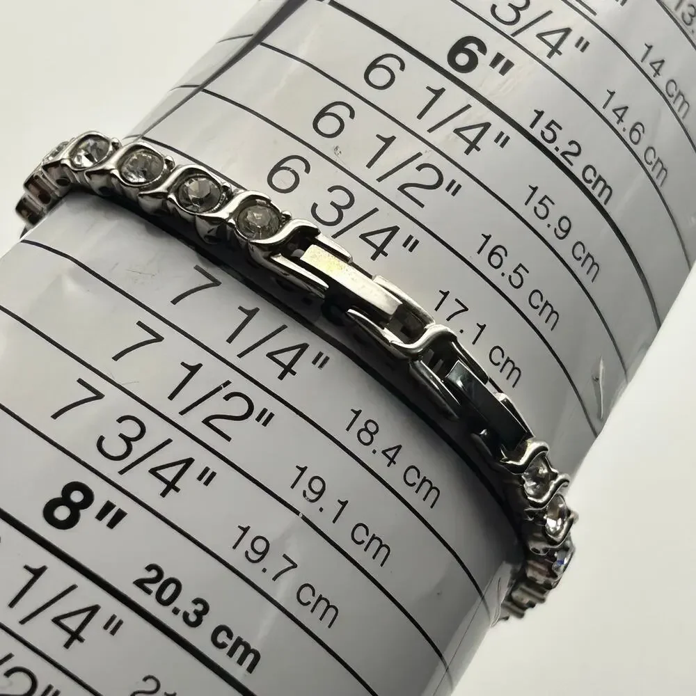 Women’s Silver-tone Watch Oval Dial with Crystals on the Band Working